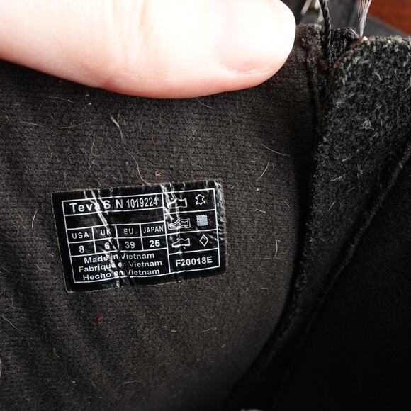 Teva Boots Womens SZ 8 BLK Foxy Tall Leather Waterproof Zip Riding Casual READ - Picture 16 of 16